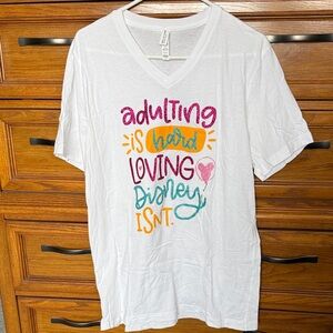 Disney Bella Canvas White V-Neck Tee